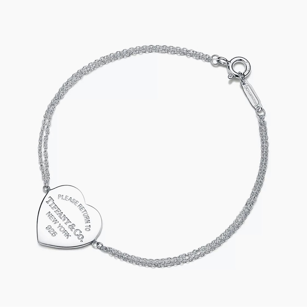 Tiffany & Co. Return to Tiffany Heart Tag Double Chain Bracelet